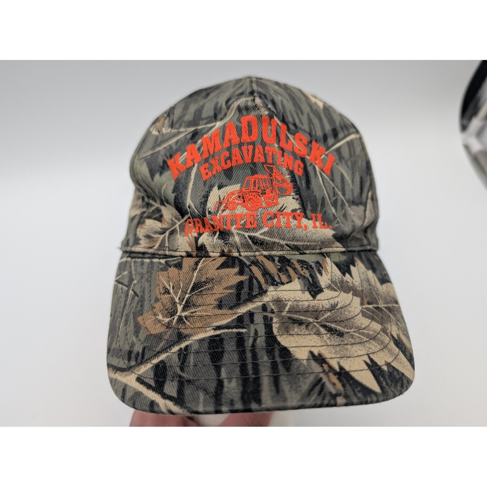 Camo Cap Kamadulski Excavating Granite City IL Camouflage Adjustable Hat